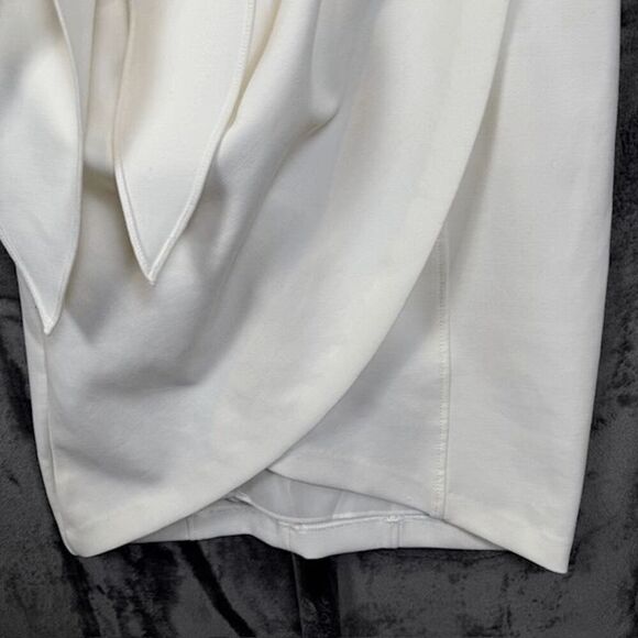 Cinq à Sept Cassaleigh Tie-Waist Sleeveless Dress White Back Zip Tulip Size 4 - Picture 5 of 15